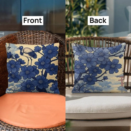 Japanese Inspired Cotton Pillowcase: Edo-Era Inspired Artistry Home Frostmere