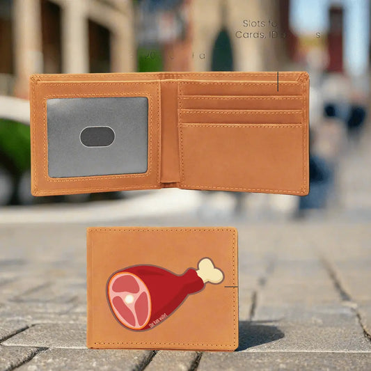 Premium Leather Ham Wallet: Men's Accessories & Funny Gift - Frostmere#original_value#