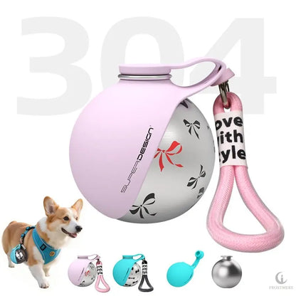 Portable Dog Water Bottle & Travel Bowl – Stainless Steel