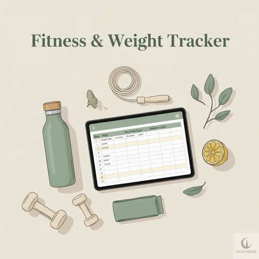 Fitness Tracker Excel Template with Dashboards Frostmere Digital Download