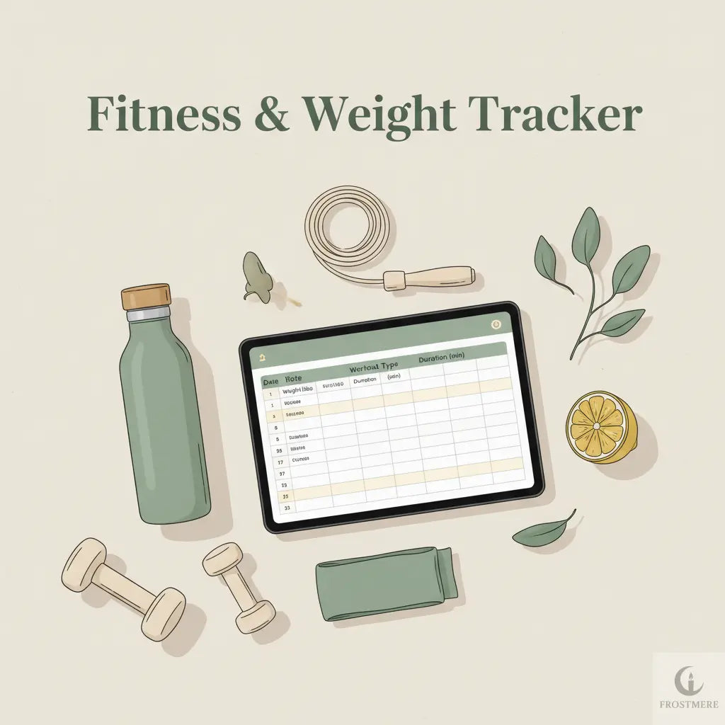 Fitness Tracker Excel Template with Dashboards