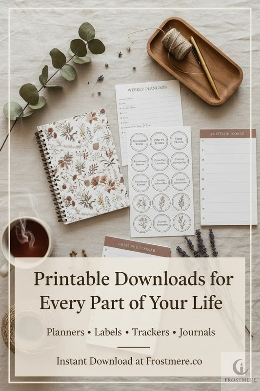 Printable Home Organization Label Collection (DOCX) Frostmere Digital Download