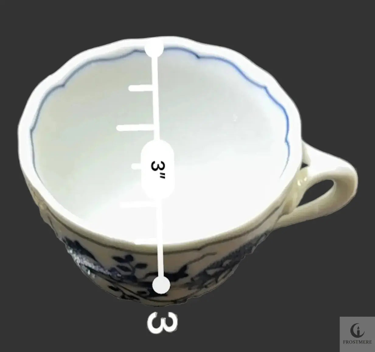 Vintage Hutschenreuther Blue Onion Tea Cup | 1950s | Bavarian Porcelain | Frostmere