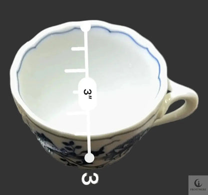 Vintage Hutschenreuther Blue Onion Tea Cup | 1950s | Bavarian Porcelain | Frostmere