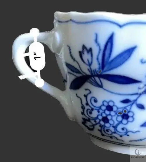 Vintage Hutschenreuther Blue Onion Tea Cup | 1950s | Bavarian Porcelain | Frostmere