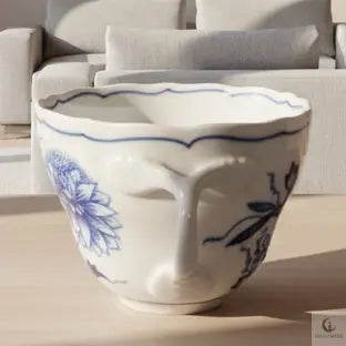 Vintage Hutschenreuther Blue Onion Tea Cup | 1950s | Bavarian Porcelain | Frostmere