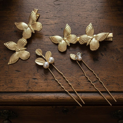 Antique Inspired Garden Hair Clip Set - FrostmereAntique Garden Hair Clip Set DC - Ellison+Young