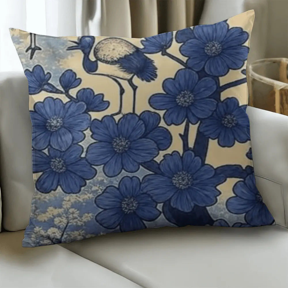 Japanese Inspired Cotton Pillowcase: Edo-Era Inspired Artistry Home Frostmere