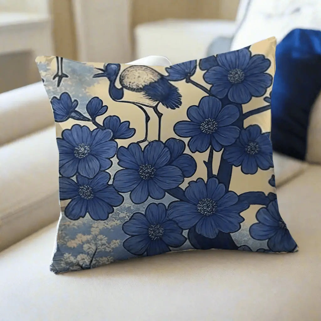 Japanese Inspired Cotton Pillowcase: Edo-Era Inspired Artistry Home Frostmere