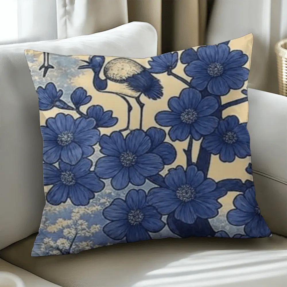 Japanese Inspired Cotton Pillowcase: Edo-Era Inspired Artistry Home Frostmere