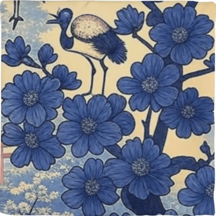 Japanese Inspired Cotton Pillowcase: Edo-Era Inspired Artistry Home Frostmere