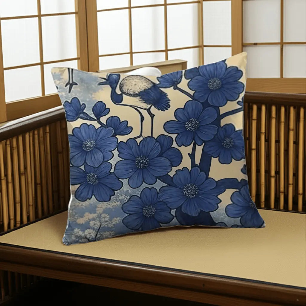 Japanese Inspired Cotton Pillowcase: Edo-Era Inspired Artistry Home Frostmere