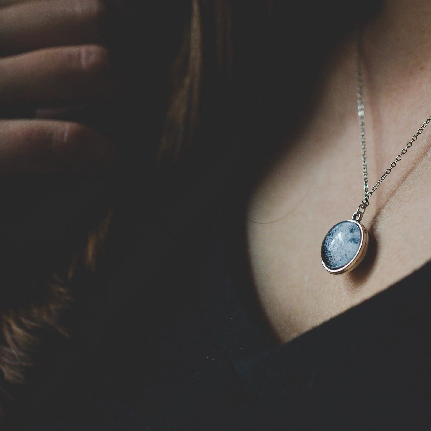 Double Sided Moon Necklace - FrostmereDouble Sided Moon Necklace DC - Yugen Handmade