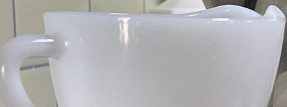 Vintage USA-Made Milk Glass Creamer | Heat-Proof | 1950s Golden Glory Pattern - Frostmere#original_value#