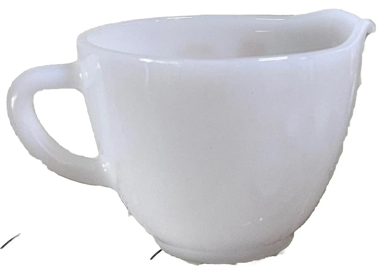 Vintage USA-Made Milk Glass Creamer | Heat-Proof | 1950s Golden Glory Pattern - Frostmere#original_value#