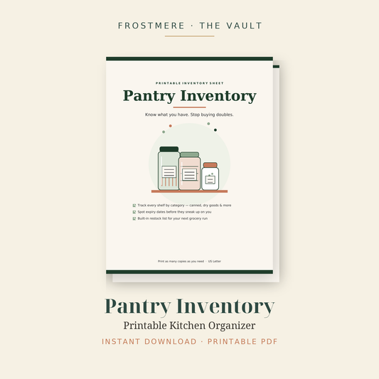 Pantry Inventory – Printable Kitchen Organizer