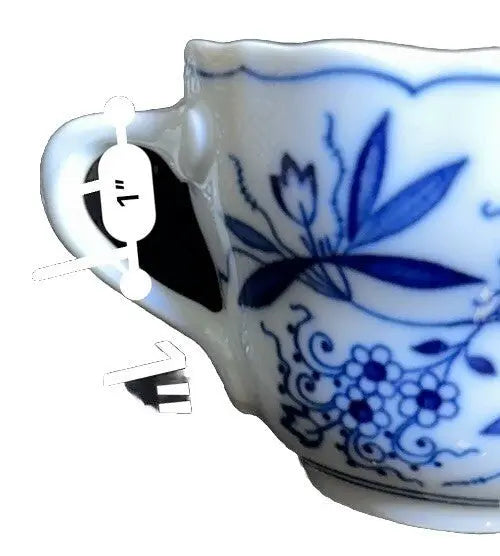 Vintage Hutschenreuther Blue Onion Tea Cup | 1950s | Bavarian Porcelain | Frostmere