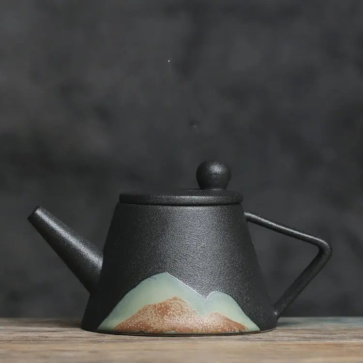 Japanese-inspired Wabi-Sabi Teapot Set with Retro Edge - Frostmere#original_value#