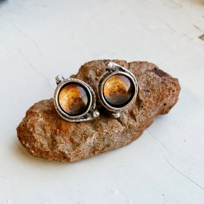 Mars and Moons Earrings - Stud or Leverback - FrostmereMars and Moons Earrings - Stud or Leverback DC - Yugen Handmade