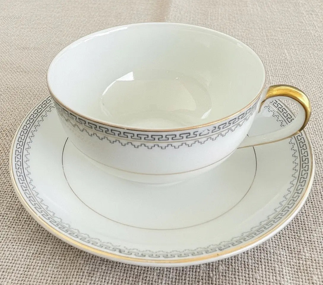 Noritake Keyboard Cup & Saucer Set - Vintage Tea Set with US Design Patent from Japan - Frostmere