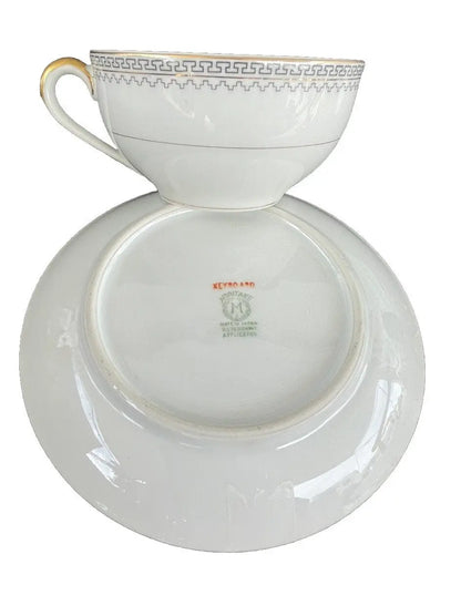Noritake Keyboard Cup & Saucer Set - Vintage Tea Set with US Design Patent from Japan - Frostmere