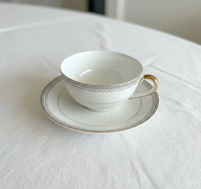 Noritake Keyboard Cup & Saucer Set - Vintage Tea Set with US Design Patent from Japan - Frostmere