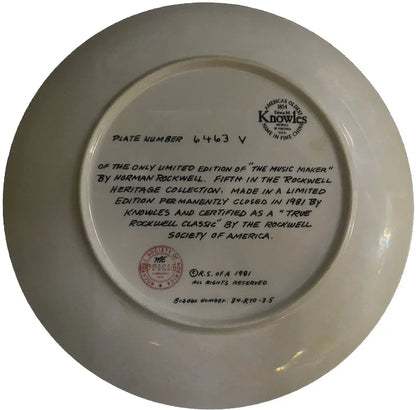 Norman Rockwell 'The Music Maker' Collector Plate | 1981 Knowles Limited Edition - Frostmere