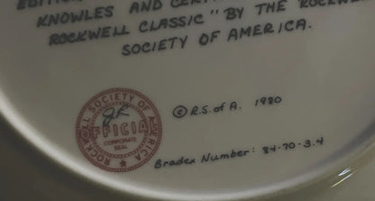 Knowles 1980 Norman Rockwell "The Ship Builder" Limited Edition Collector Plate - Frostmere#original_value#