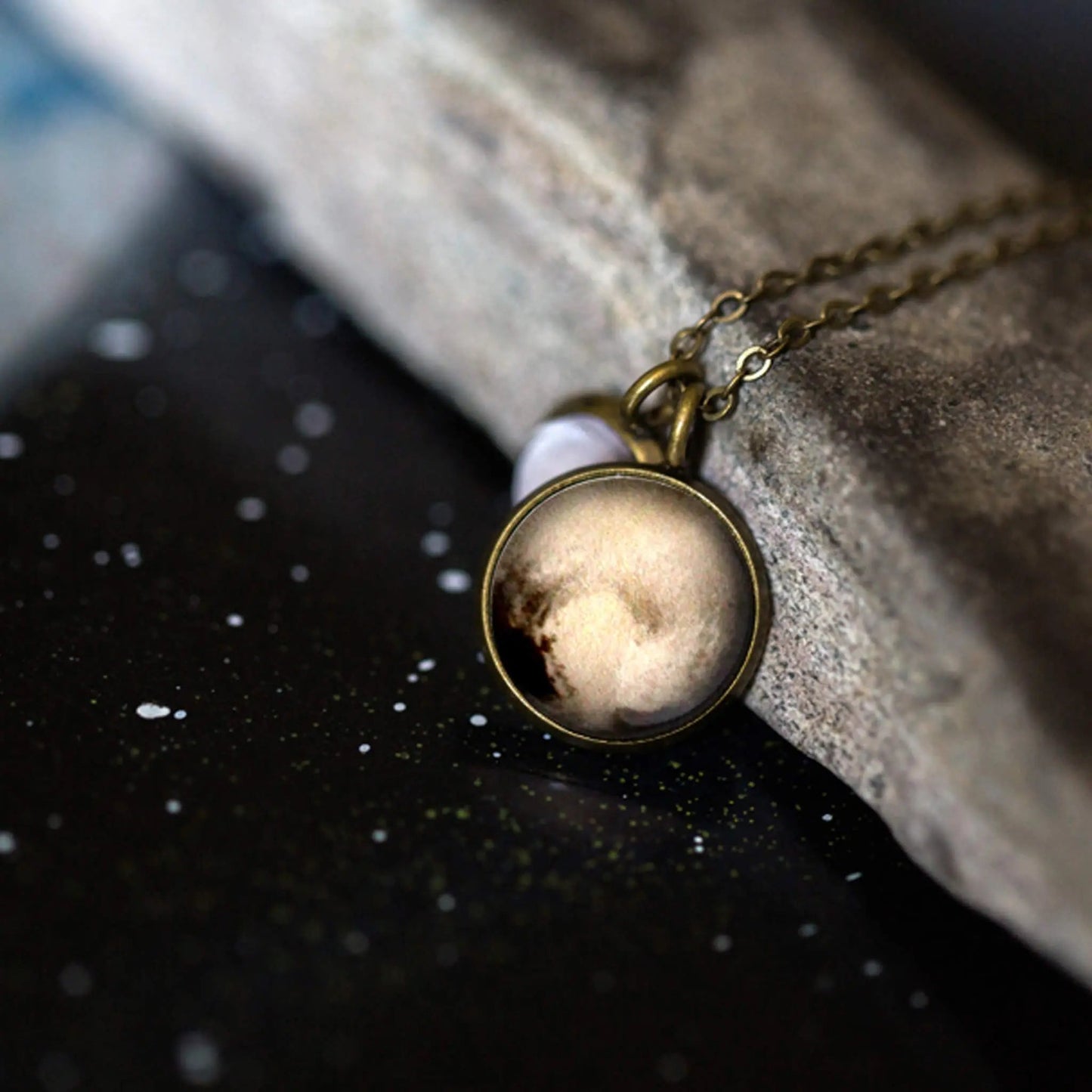 Pluto and Charon Layered Space Necklace - FrostmerePluto and Charon Layered Space Necklace DC - Yugen Handmade