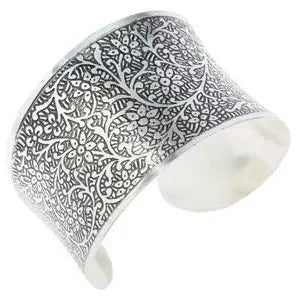 Silver Tradition Cuff | Floral Pattern - FrostmereSilver Tradition Cuff DC - HHPLIFT