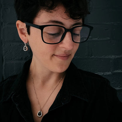 Small Teardrop Meteorite Pendant - FrostmereSmall Teardrop Meteorite Pendant DC - Yugen Handmade