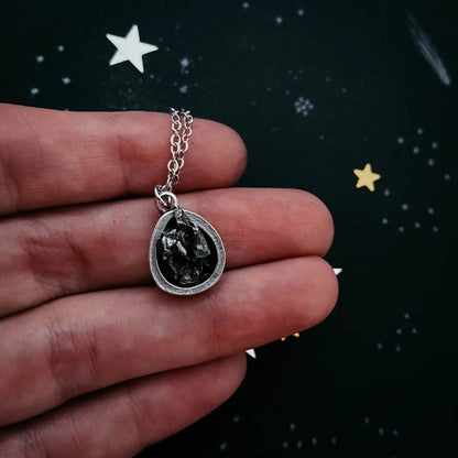 Small Teardrop Meteorite Pendant - FrostmereSmall Teardrop Meteorite Pendant DC - Yugen Handmade