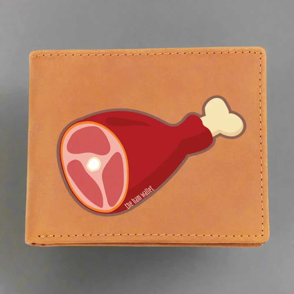 Premium Leather Ham Wallet: Men's Accessories & Funny Gift - Frostmere#original_value#