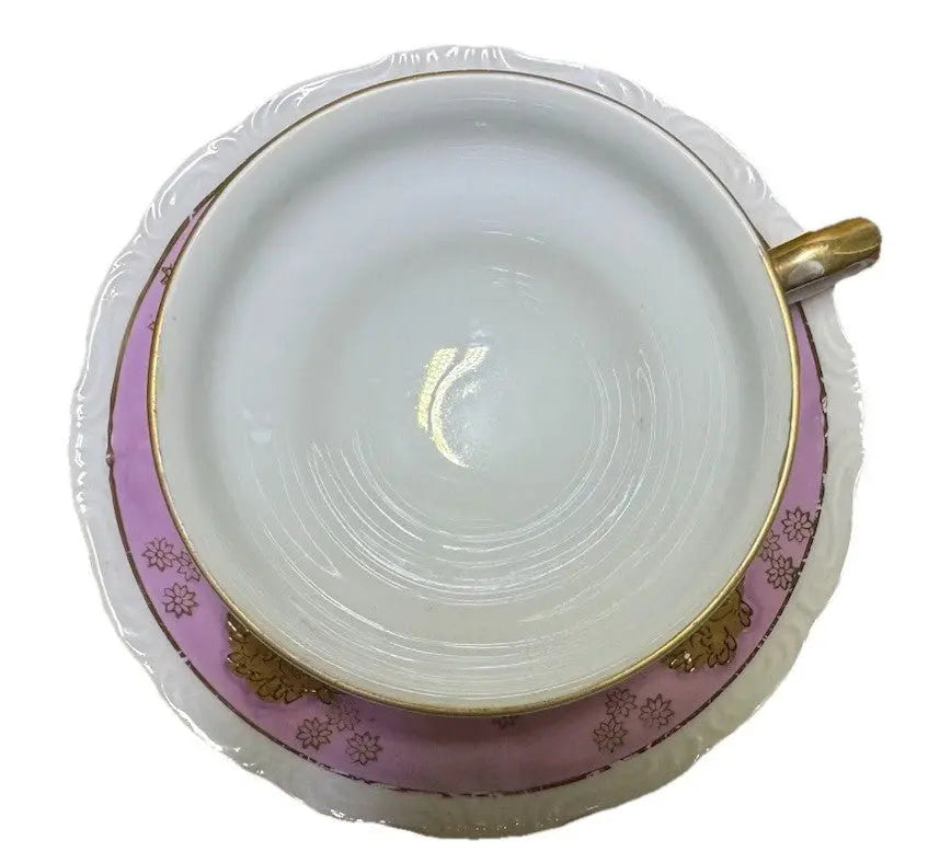 Vintage 1950s AACO Japan Teacup & Saucer – Pink Cherry Blossom Gold - Frostmere