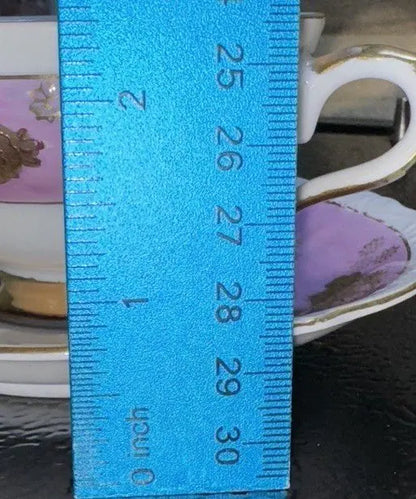 Vintage 1950s AACO Japan Teacup & Saucer – Pink Cherry Blossom Gold - Frostmere