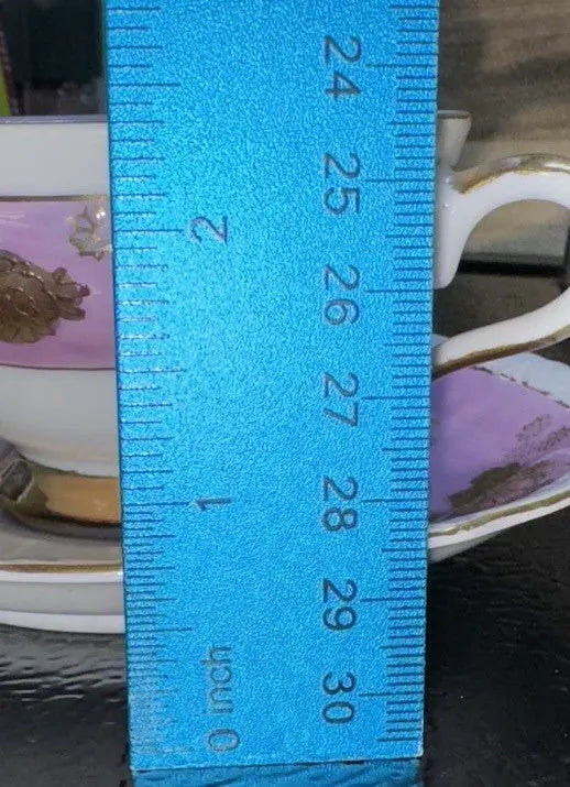 Vintage 1950s AACO Japan Teacup & Saucer – Pink Cherry Blossom Gold - Frostmere