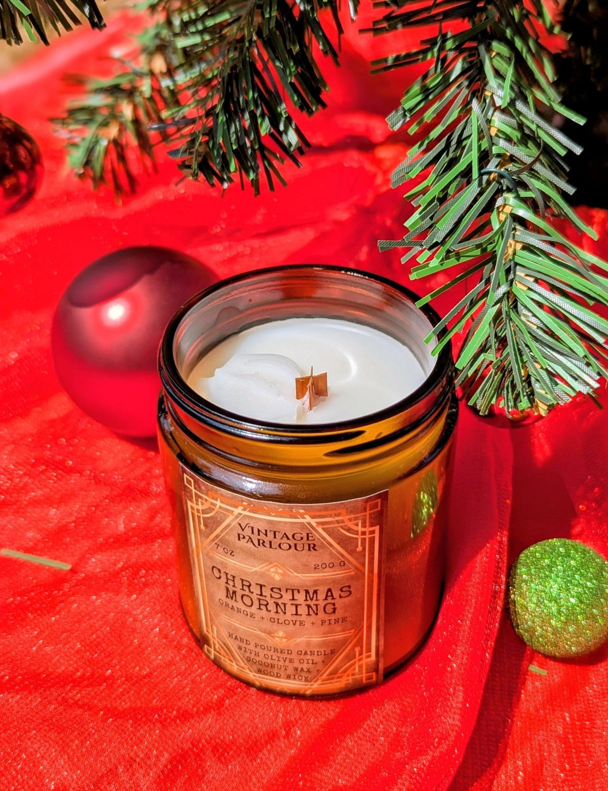Vintage Wooden Wick Candle – Art Deco 1920s Inspired Scented Candle Gift Vintage Parlour Candle